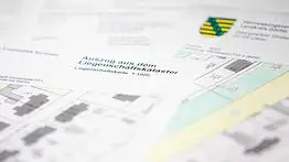 Details einer Liegenschaftskarte aus Sachsen